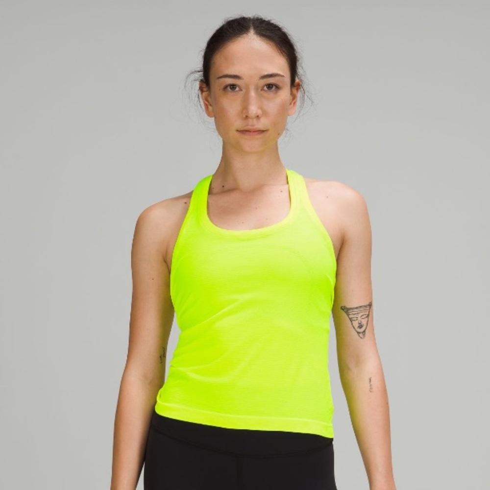 Lululemon Swiftly Neon Yellow Racerback Tank Top